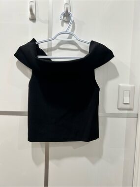 Dynamite Black Off-Shoulder Tank Top